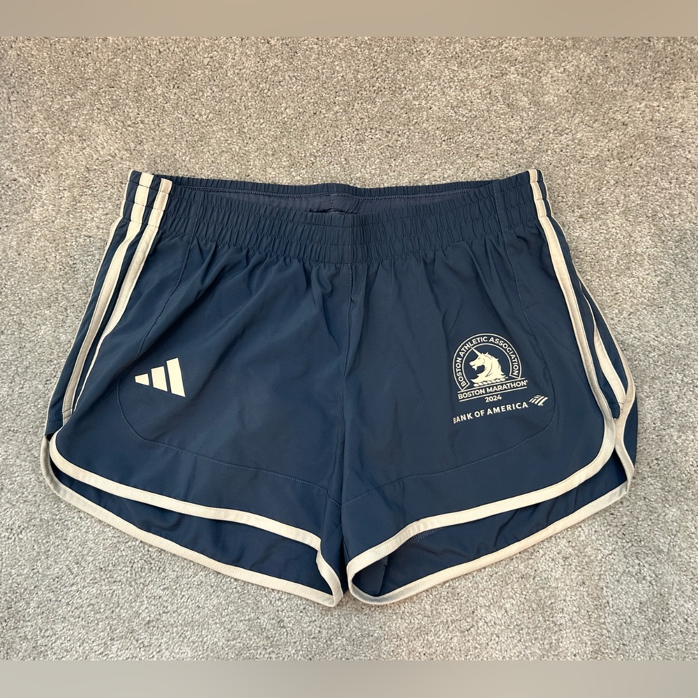 Adidas Women’s Bank of America 2024 Boston Marathon 3” Shorts, size M